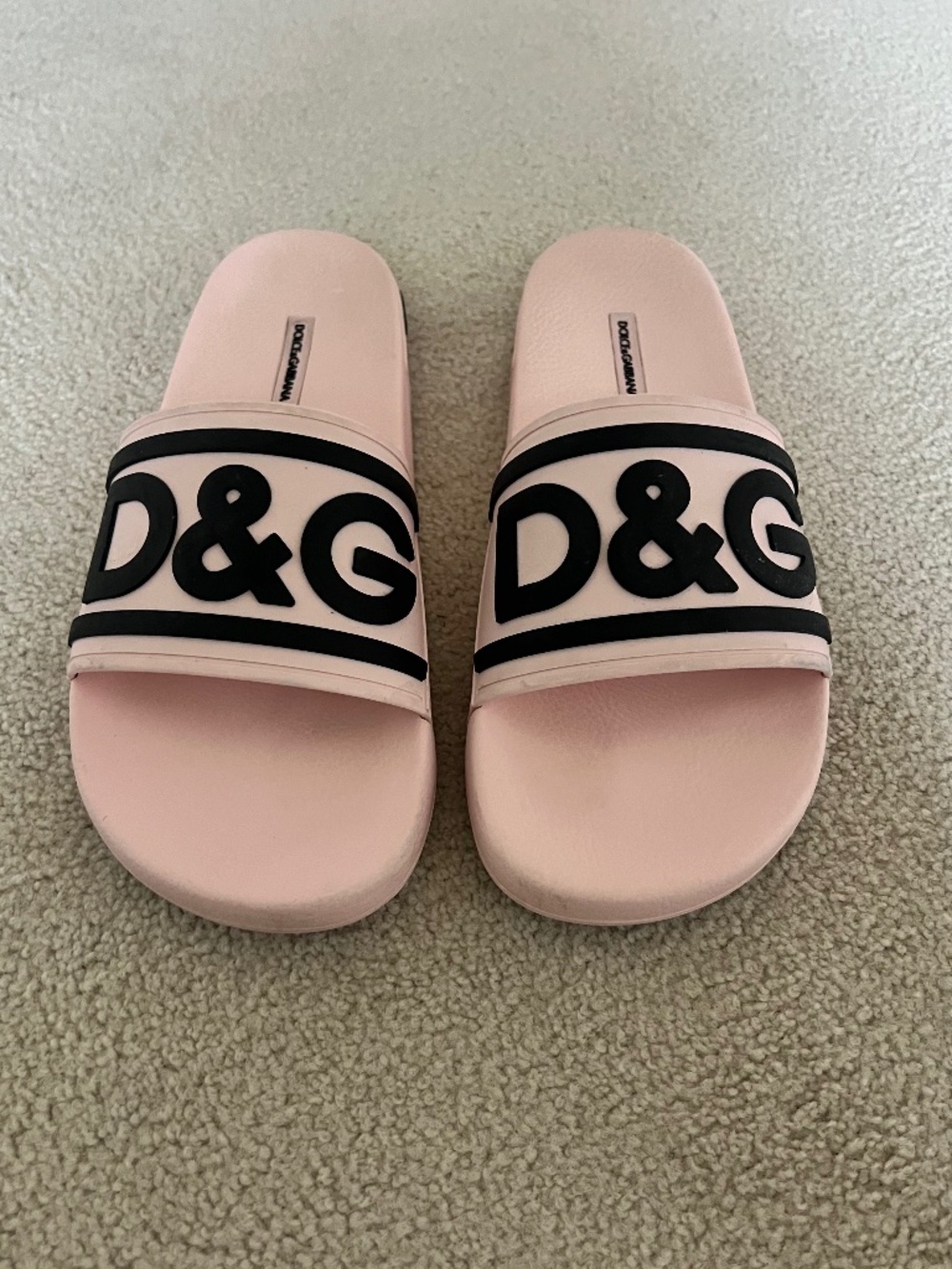 Dolce & Gabbana Pink Rubber Slides Sandals Beachwear womens Shoes Size 41